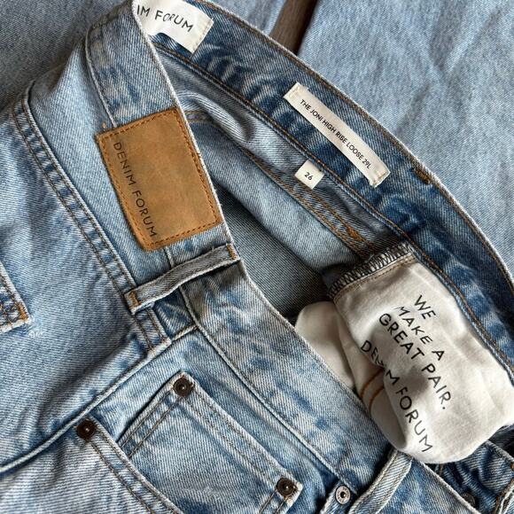 Denim Forum Joni High Rise Loose Jeans Aritzia Size 26 - Picture 4 of 6